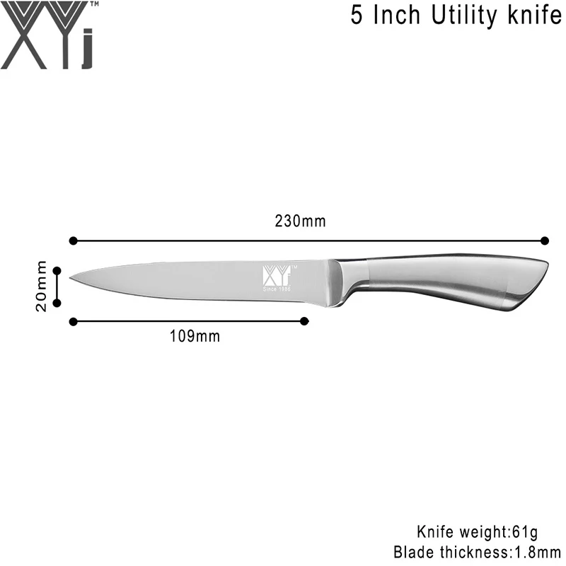 XYj кухонный нож из нержавеющей стали для нарезки хлеба шеф-повара сантоку, кухонные ножи для фруктов, Набор японских профессиональных аксессуаров - Цвет: Utility