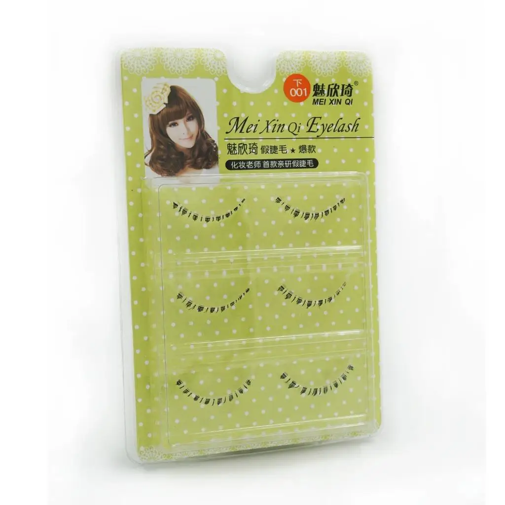

3 Pairs New Women Lady Natural Soft Black Lower Fake Eye Lashes Handmade Thick Fake False Eyelashes Makeup Tools Extension FE025