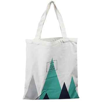 

Simple Stitching Casual Geometric Pattern Print Canvas Bag Shopping Bag Shoulder Bag
