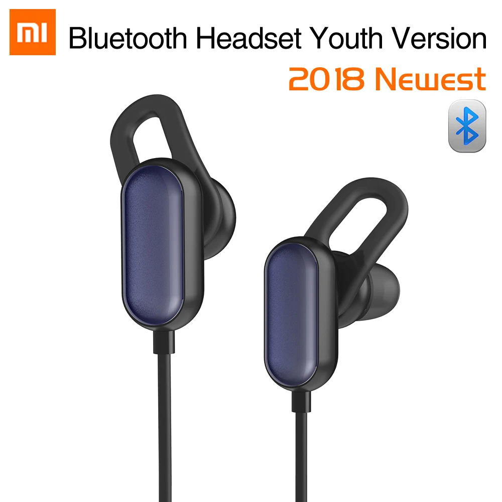 Оригинальная Xiaomi mi Спортивная bluetooth-гарнитура Youth Edition Xiao mi Беспроводная Bluetooth 4,1 с микрофоном IPX4 Водонепроницаемая 5 вкладышей