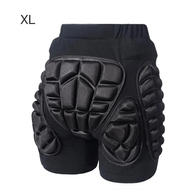 Роликовые коньки набедренная Подушка/лыжный набедренный коврик для взрослых и детей хоккейные штаны защитные ударопрочные защитные штаны - Цвет: Black XL