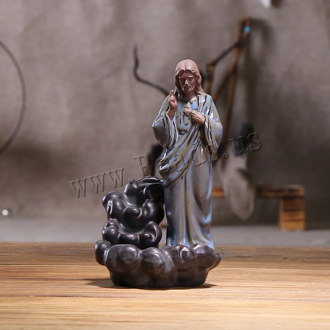 

Creative Backflow Incense Burner Smoke Waterfall Incense Burner Ceramic Aromatherapy Furnace Holder Use In Home Office Teahouse