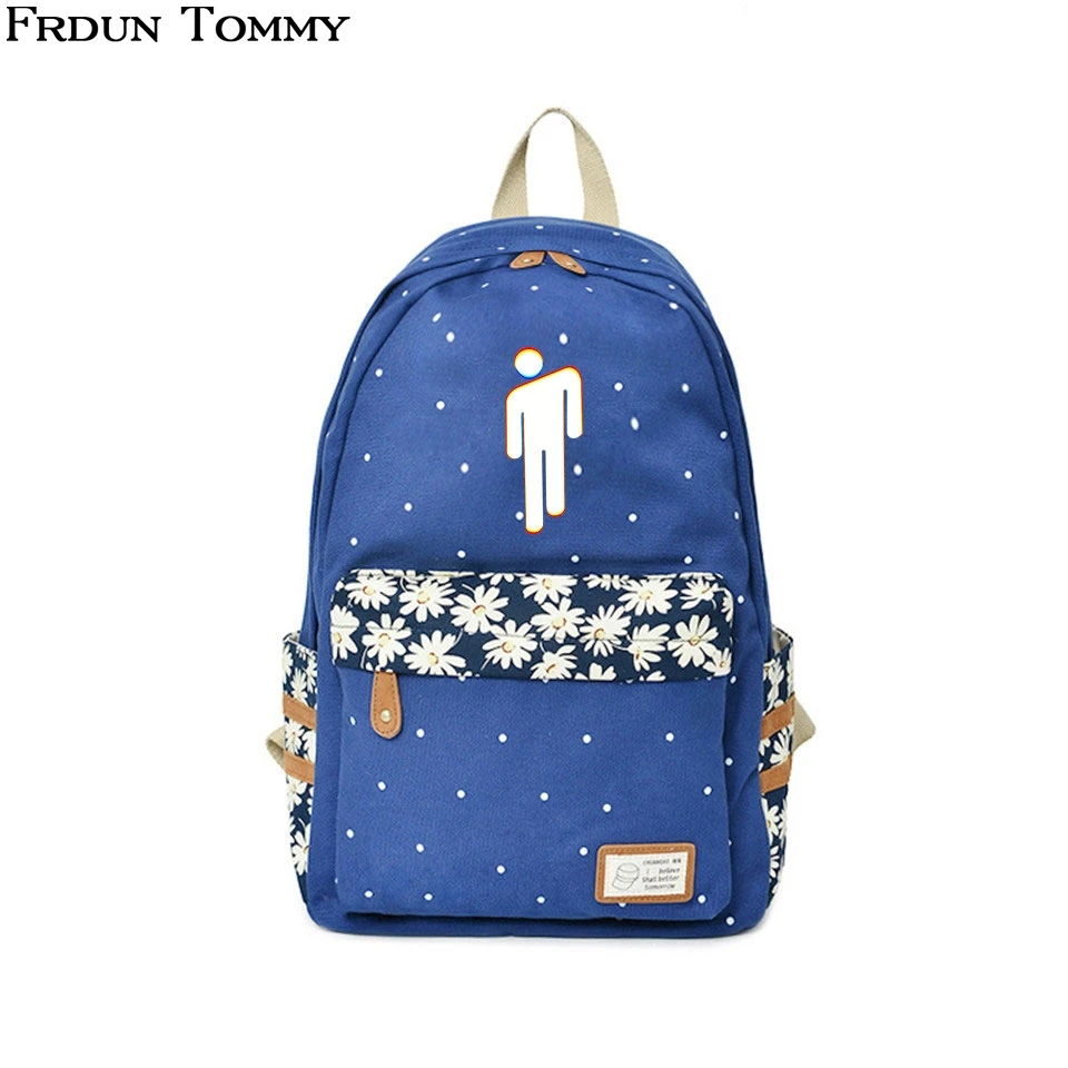 

Frdun Tommy Billie Eilish Backpack Flower wave point Rucksacks British Singer Teenagers For Girls loving Billie Eilish Backpacks
