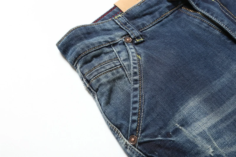 Мужские джинсы деловые повседневные тонкие летние Классический прямой крой синие джинсы стрейч джинсовые брюки классические ковбойские
