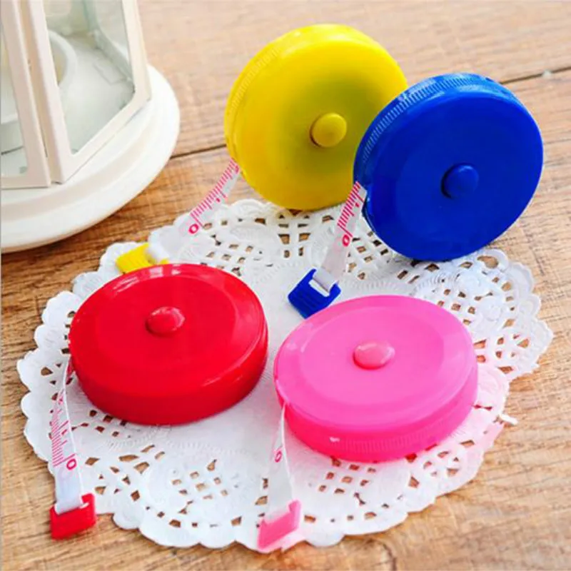 

New Retractable Colorful Portable Retractable Ruler Tape Measure 60 inch Sewing Cloth Dieting Tailor 1.5M