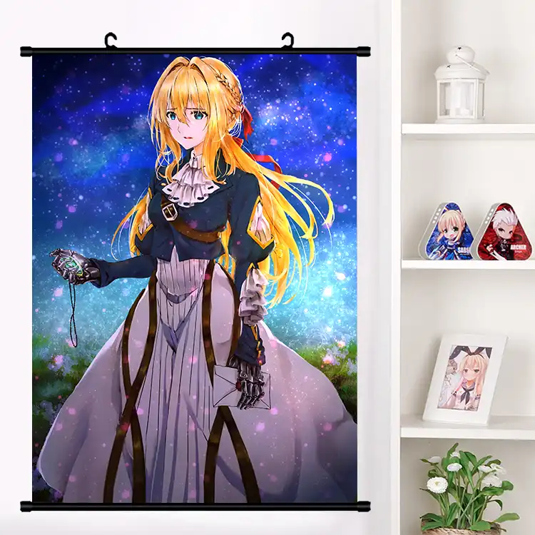Download Japan Anime Manga Violet Evergarden Cosplay Wall Scroll Mural HD Get Wallpaper Japan Anime Manga Violet Evergarden Cosplay Wall Scroll Mural Free HD