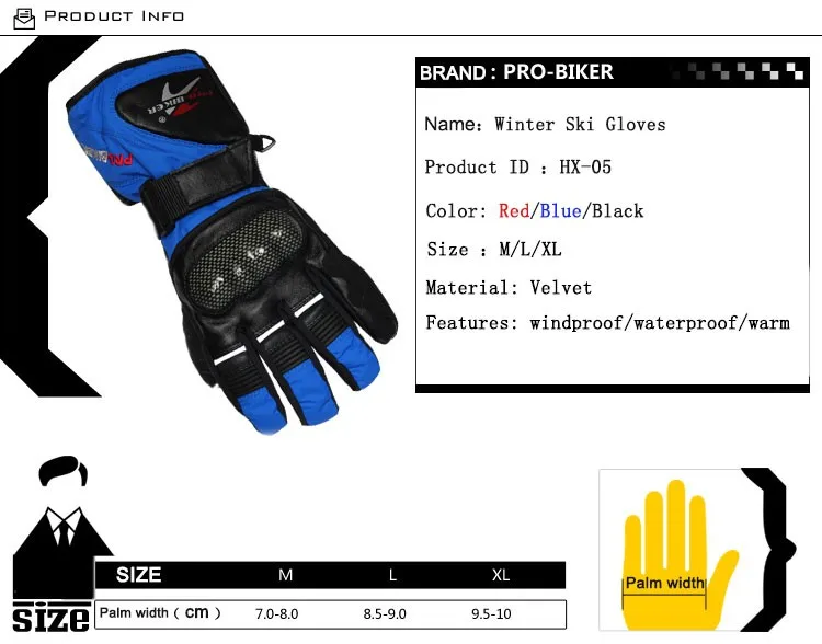 Pro Biker Guantes Мотоциклетные Перчатки Водонепроницаемые кожаные перчатки мотоциклетные зимние теплые полный палец мотокросса мотоперчатка