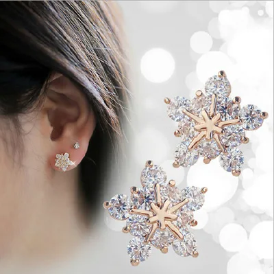 Us 0 44 22 Off New Fashion Rhinestone Crystal Rose Gold Stars Stud Earring Cute Christmas Snowflake Earrings Fine Jewelry For Women In Us 0 44 22 Off New Fashion Rhinestone Crystal Rose Gold Stars Stud Earring Cute Christmas Snowflake Earrings Fine Jewelry For Women In