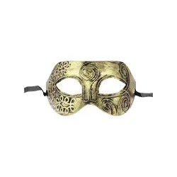 T-лучшее в AliExpress рекламная акция! Новые Золото Тон Римский, греческий мужские Венецианская маска Halloween костюм Маскарадная маска для