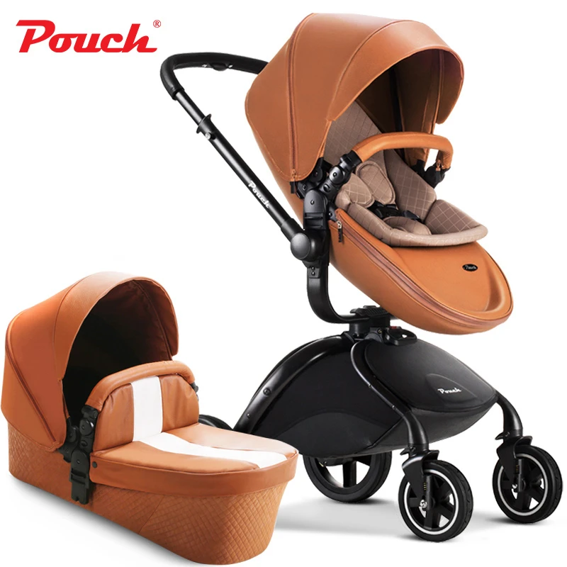 Pouch baby stroller suspension folding 