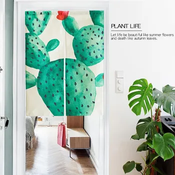 

Cute Cactus Pattern Curtains For Living Room Door Curtains For Kitchen Cafe Home Decoration Half Open Door Valance Curtains