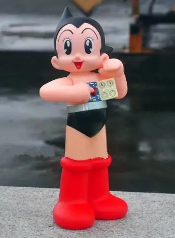 1" Astro Boy фигурка игрушка аниме мультфильм Astroboy ПВХ персональная фигурка Коллекционная модель игрушка кукла креативный 38-41 см коробка T23 - Цвет: Зеленый