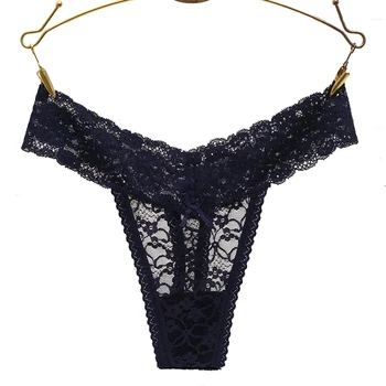 

Plus Size Underwear Women Sexy Lingerie Bow Thongs And G String Lace Panties T-back Seamless String G-string Female Pants
