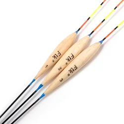Premium Wood Fishing Floats - Set of 3, Barguzinsky Fir Fishing Tackle Accessories (B)