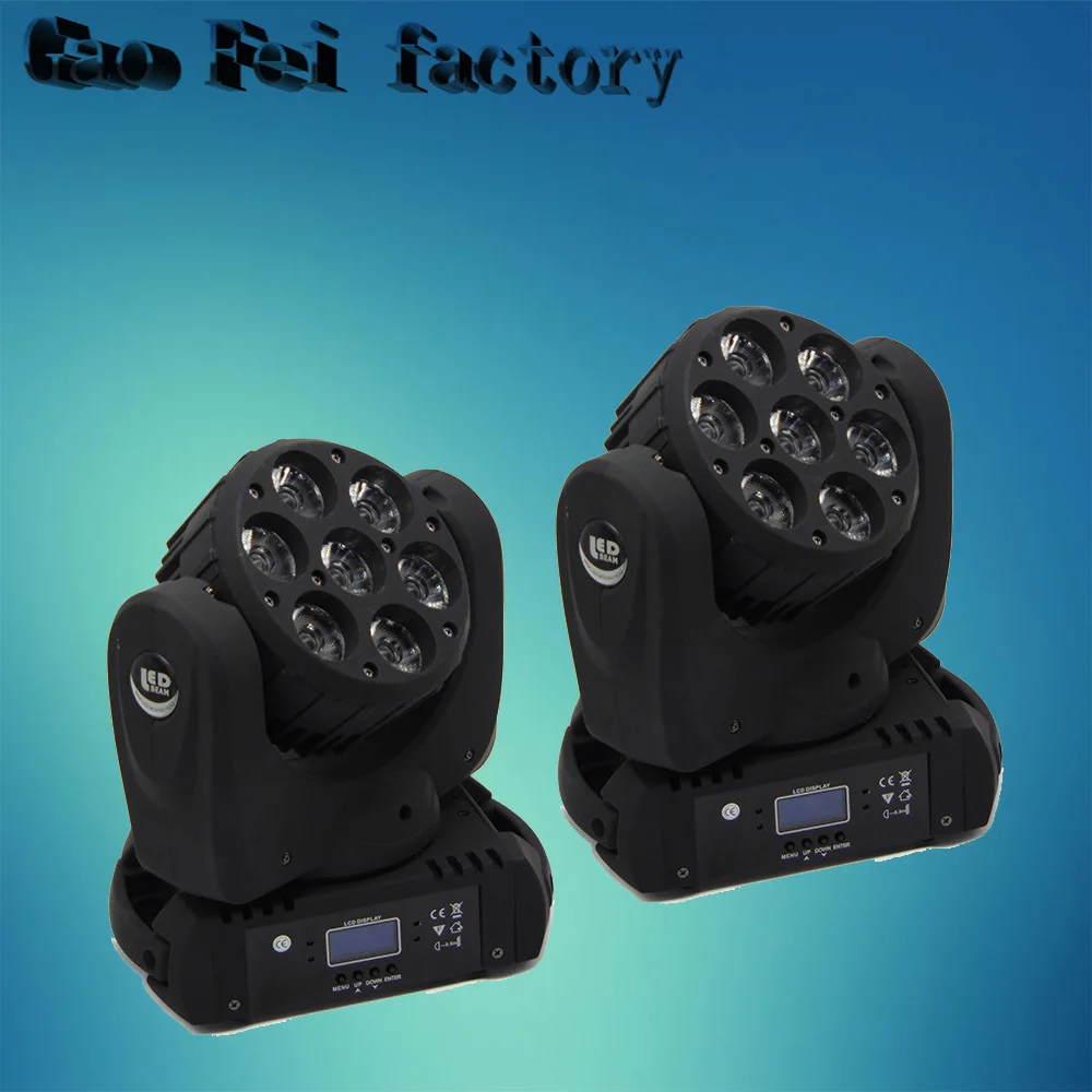 

(2 pieces/lot) LED Beam Moving Head Light 7x12w RGBW DMX 512 Control LED Moving Head light beam dj equipments