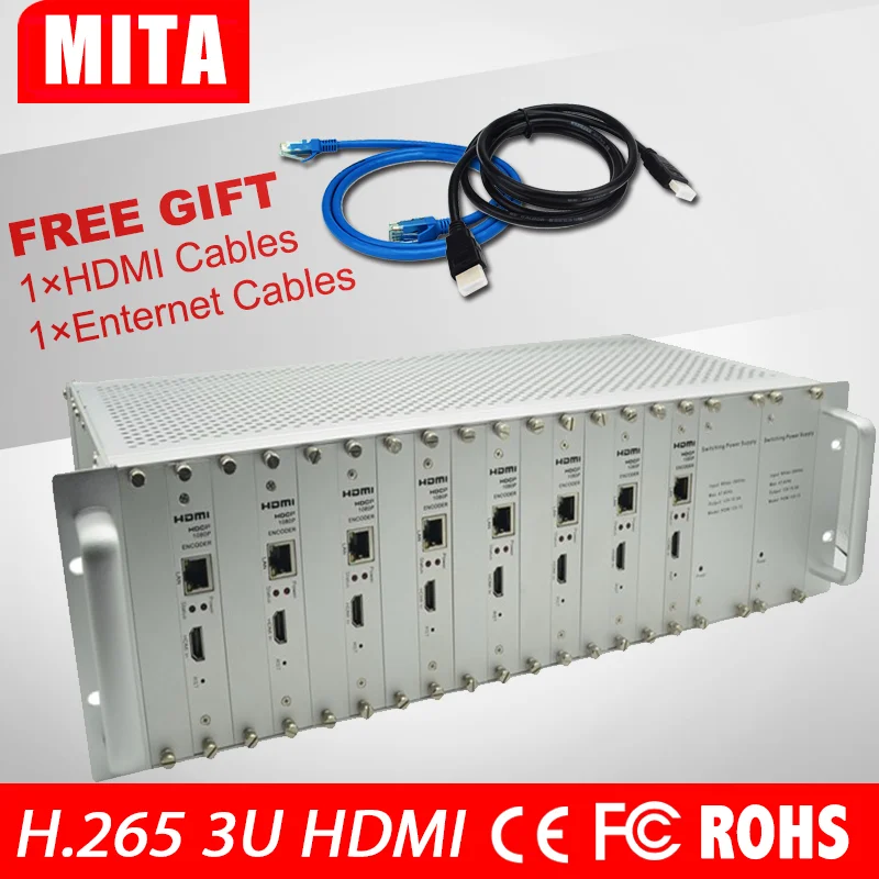 

Hot Sale 8 Channels RTMP / RTSP HDMI Encoder HD H.265 Hardware For Live Streaming