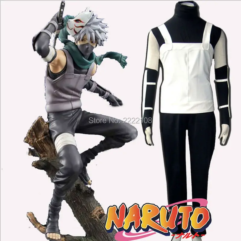 Hokage Ninjia Hatake Kakashi Japanese Halloween Cos Costume Unisex Suits