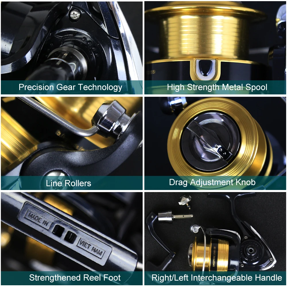 Катушка спиннинга DAIWA SWEEPFIRE 2000/2500/3000/4000 2BB/5 3: 1/2 6 кг|Рыболовные катушки| |