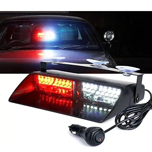 

For Car Goods 16 LED 48W VIPER S2 Car Auto Truck Emergency Police Strobe Flash Windshield Warning Light Amber Red Blue Led12V