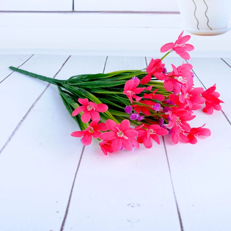 1 пучок искусственного пластика Орхидеи Завод искусственный цветок из шелка свадебный цветок расположение украшение дома