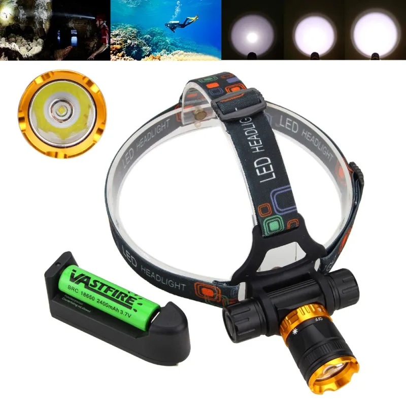 Водонепроницаемый налобный фонарь для подводного плавания 5000 люмен XML-T6 светодиодный подводный 5 режимов для плавания и дайвинга фонарь для работы - Испускаемый цвет: Type 2