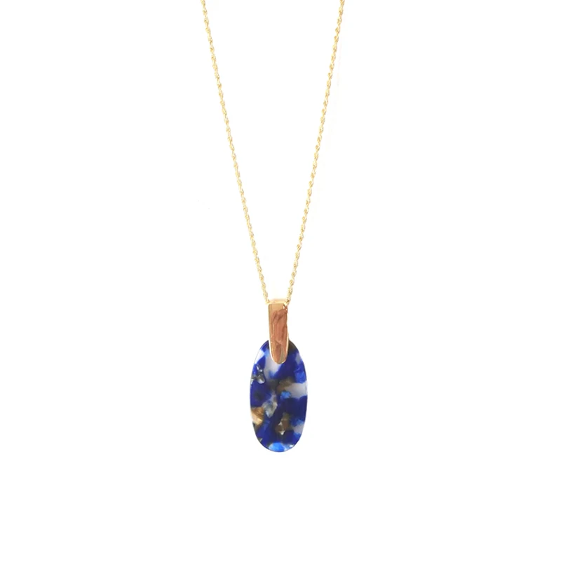 

Slide Long Big Oval Acetate Pendant Necklace Vertical Bar Abalone Pendant Necklace Women Gift Fashion Jewelry Wholesale