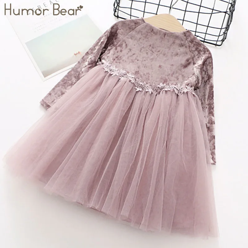 Humor Bear/рождественское детское платье с длинными рукавами; Новое Осеннее модное стильное платье для девочек; платье принцессы; детское платье; детская одежда