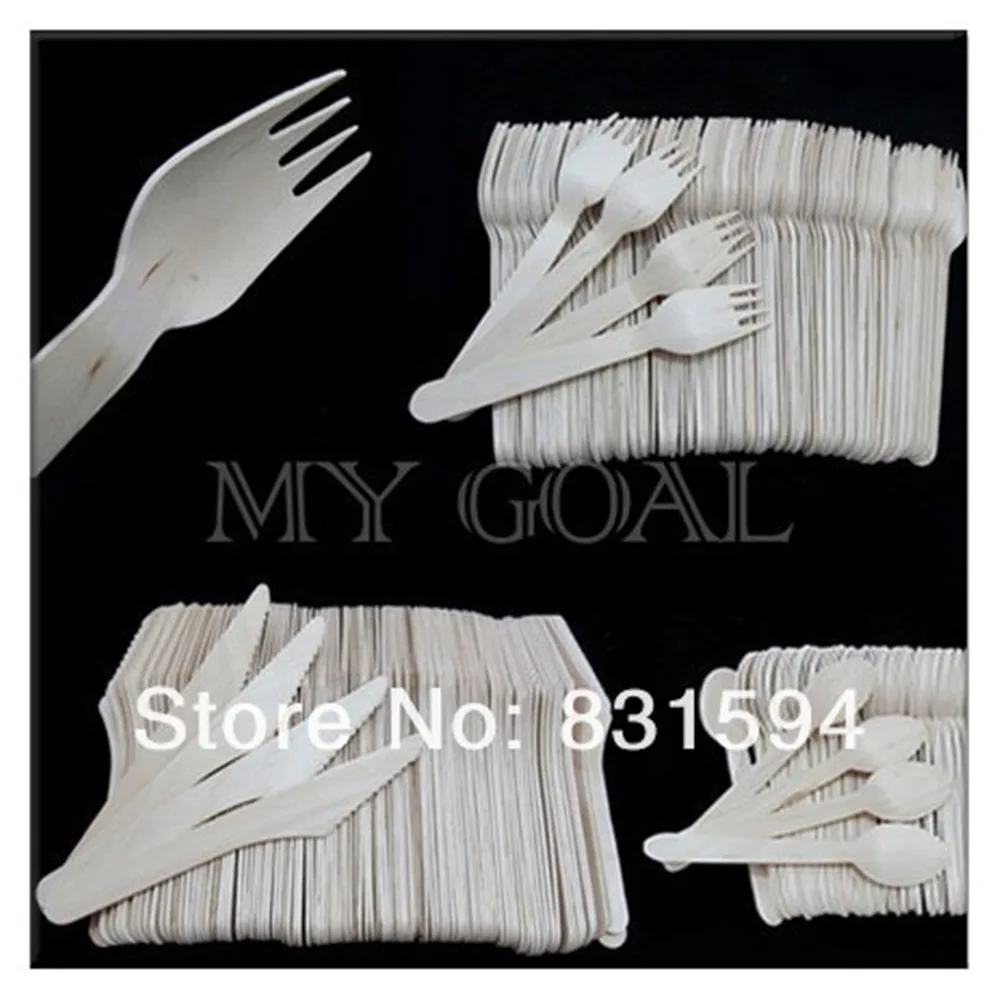100x Plastic Knives Spoons Forks Scoops Disposable Tableware Cutlery
