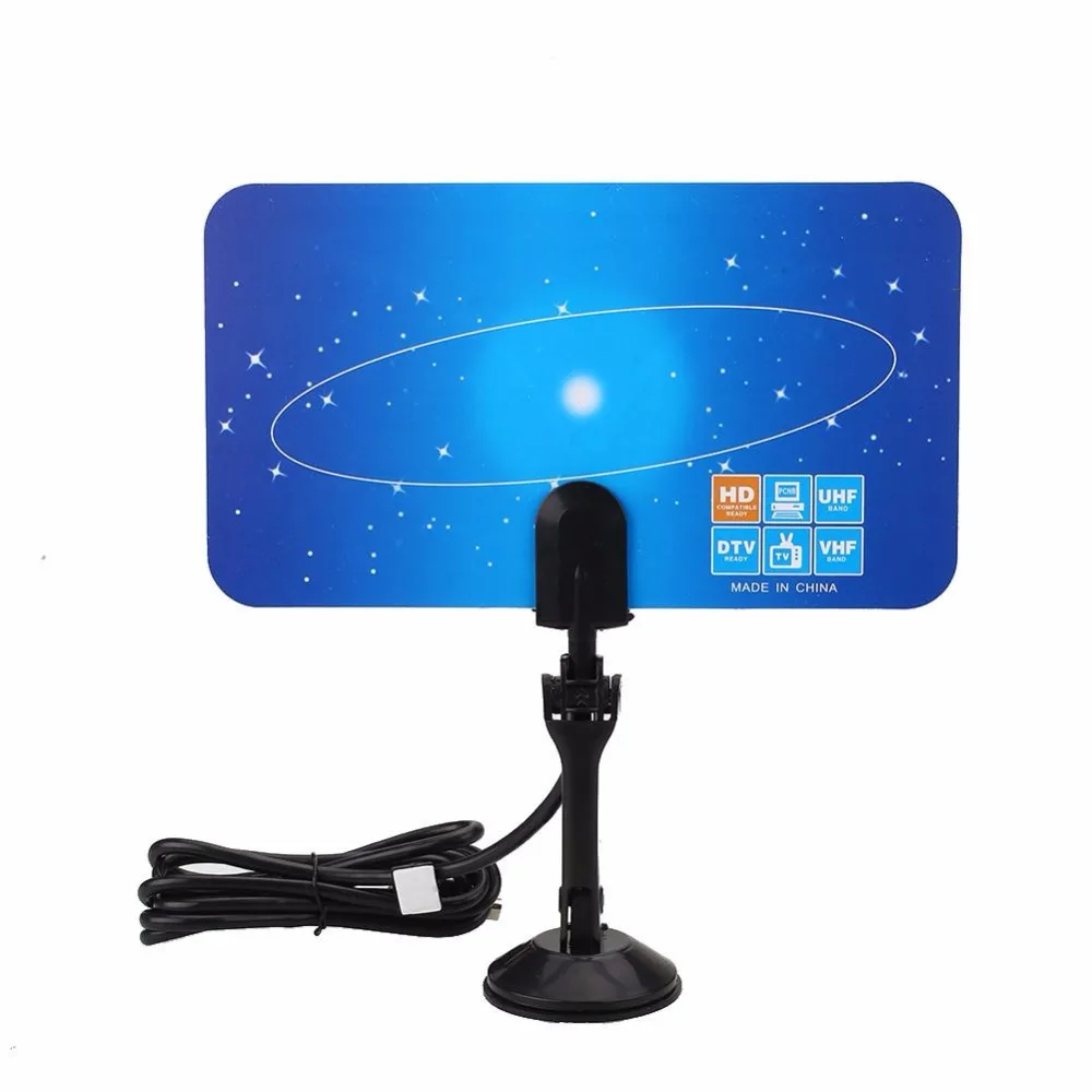 

Cewaal Digital Indoor TV Antenna HDTV DTV HD VHF UHF Ultra thin Flat Design High Gain TV Antenna Receiver EU Plug