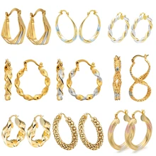 CWEEL, большие серьги-кольца для женщин, круглые, в стиле панк, индийские серьги, большие, массивные, геометрические, золотые, большие серьги