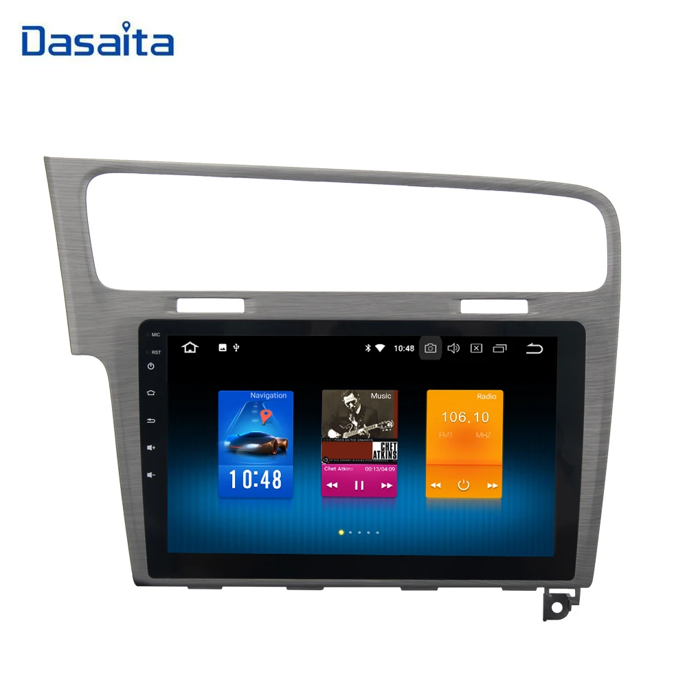 Discount Car 1 din 10.2" ips  Android 9.0 Multimedia player for VW Golf 7 2013 2014 2015 2016 2017 auto radio with 8 core 4GB+32GB wifi 1