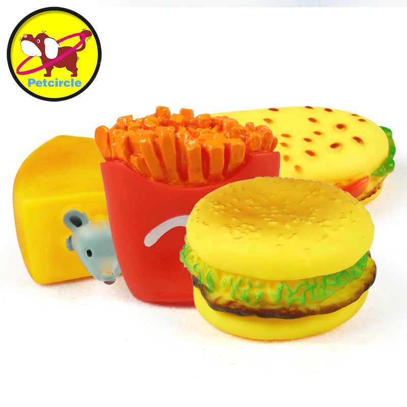 New Dog Toys Pet Puppy Chew Squeaker Squeaky rubber Sound humburg