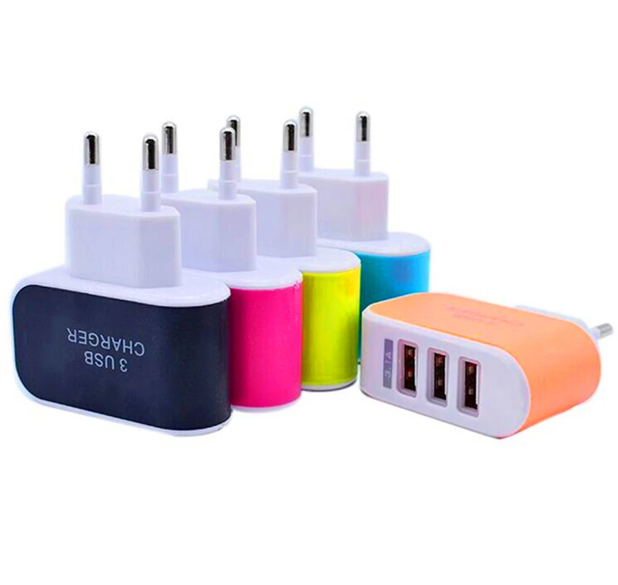 

15.5W 3 ports AC USB Charger For S6 EU Plug 5V 3.1A Wall Home Travel Mobile Phone Charger For iPad/iPhone/Huawei/Samsung s30
