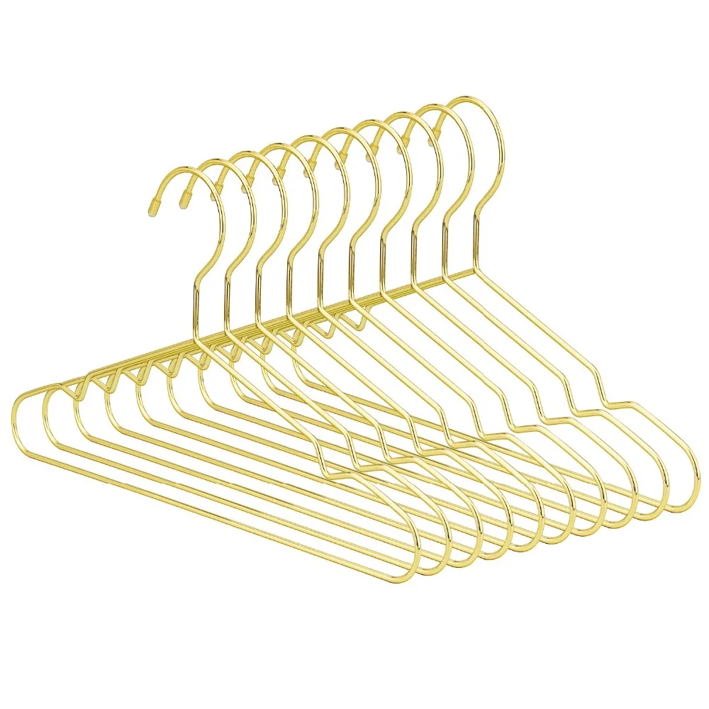 Hangerlink 32cm Children Cute Gold Metal Clothes Shirts Hanger with Notches, Heavy Duty Small Coats Hanger for Kids(30 pcs/Lot)