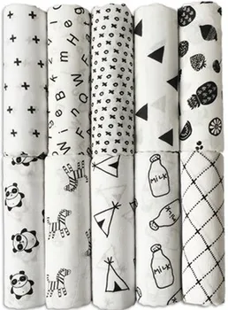 

new baby blanket newborn swaddle breathable soft cotton muslin swaddle blanket simply black and white style