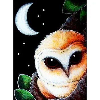

5D Diamond Embroidery DIY Diamond Painting Owl Animal Mosaic Round Rhinestone Embroidery Puzzle Cross Stitch Gift