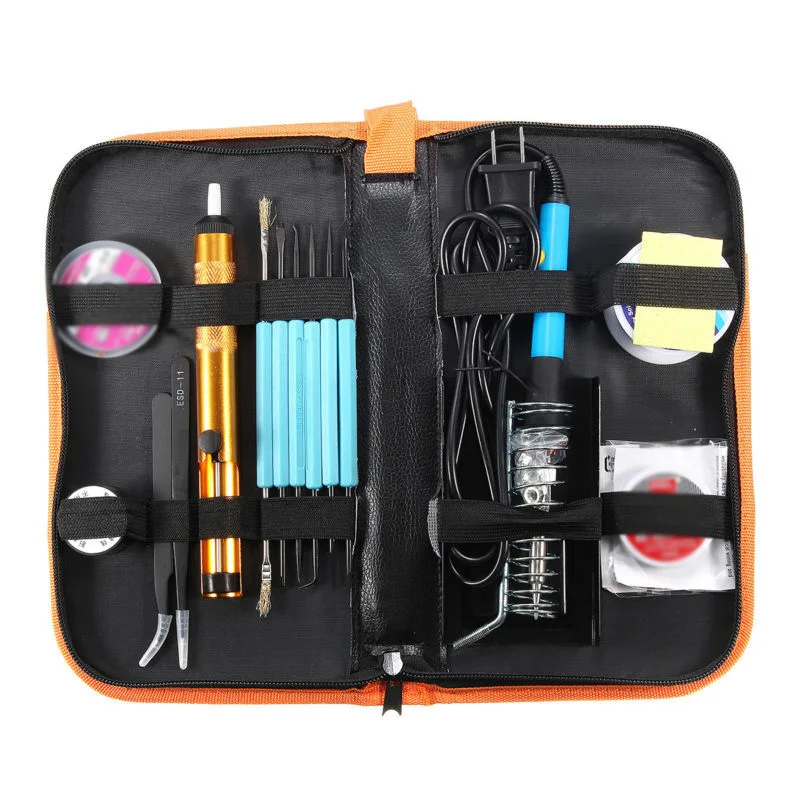 

2019 60W Electric Adjustable Temperature Welding Solder Soldering Iron Good Tool Kits US 110V/ EU 220V