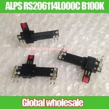 5 шт. 40 мм ALPS RS206114L000C прямое скольжение потенциометра B100K/фейдер ручка 11 мм с светильник с середины 6 футов