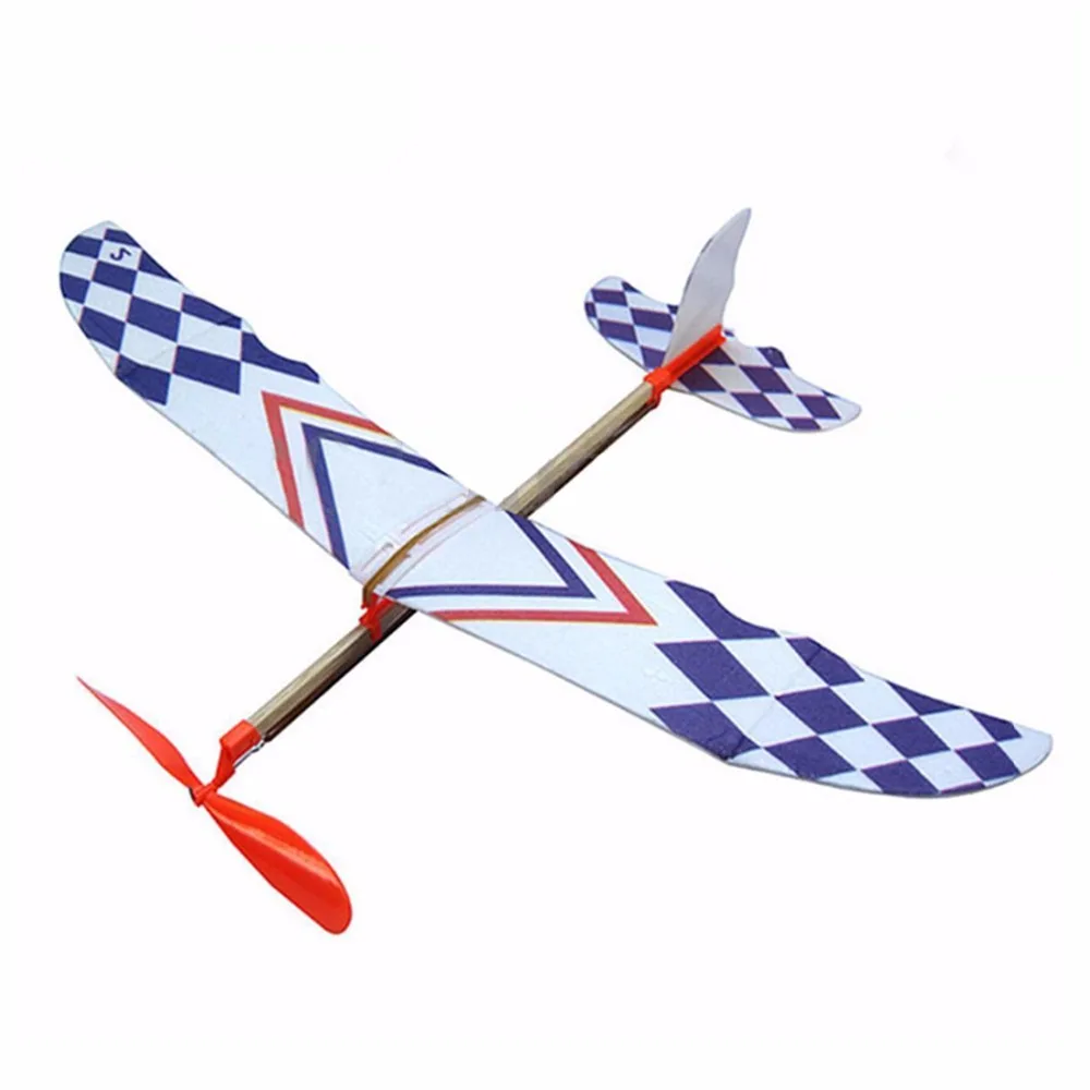

HOT SALE Elastic Rubber Band Powered DIY Foam Plane Model Kit Aircraft Educational Toys For Children Model Building Kits Outdoor