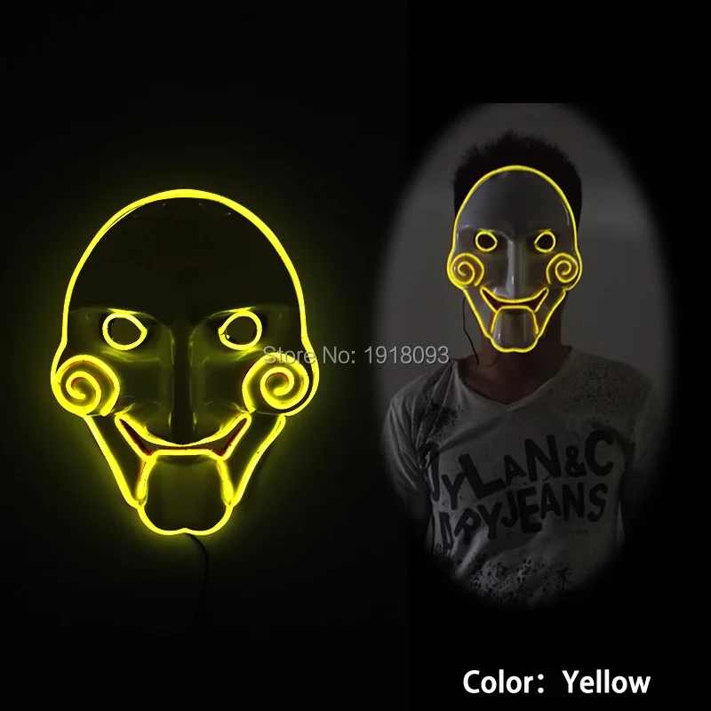 Qualidade de Som Máscara em Forma de Led Motorista para o Dia das Bruxas Motorista + 10 Alta Ativa Cores Opcionais Motosserra Férias Iluminação Piscando Dc-3v 27 holiday lights