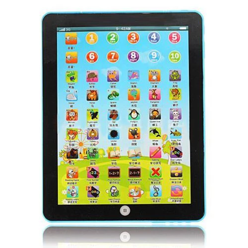 COTS English Computer Learning Education Machine Tablet PC Kids Toy Bluein Tablet LCDs & Panels