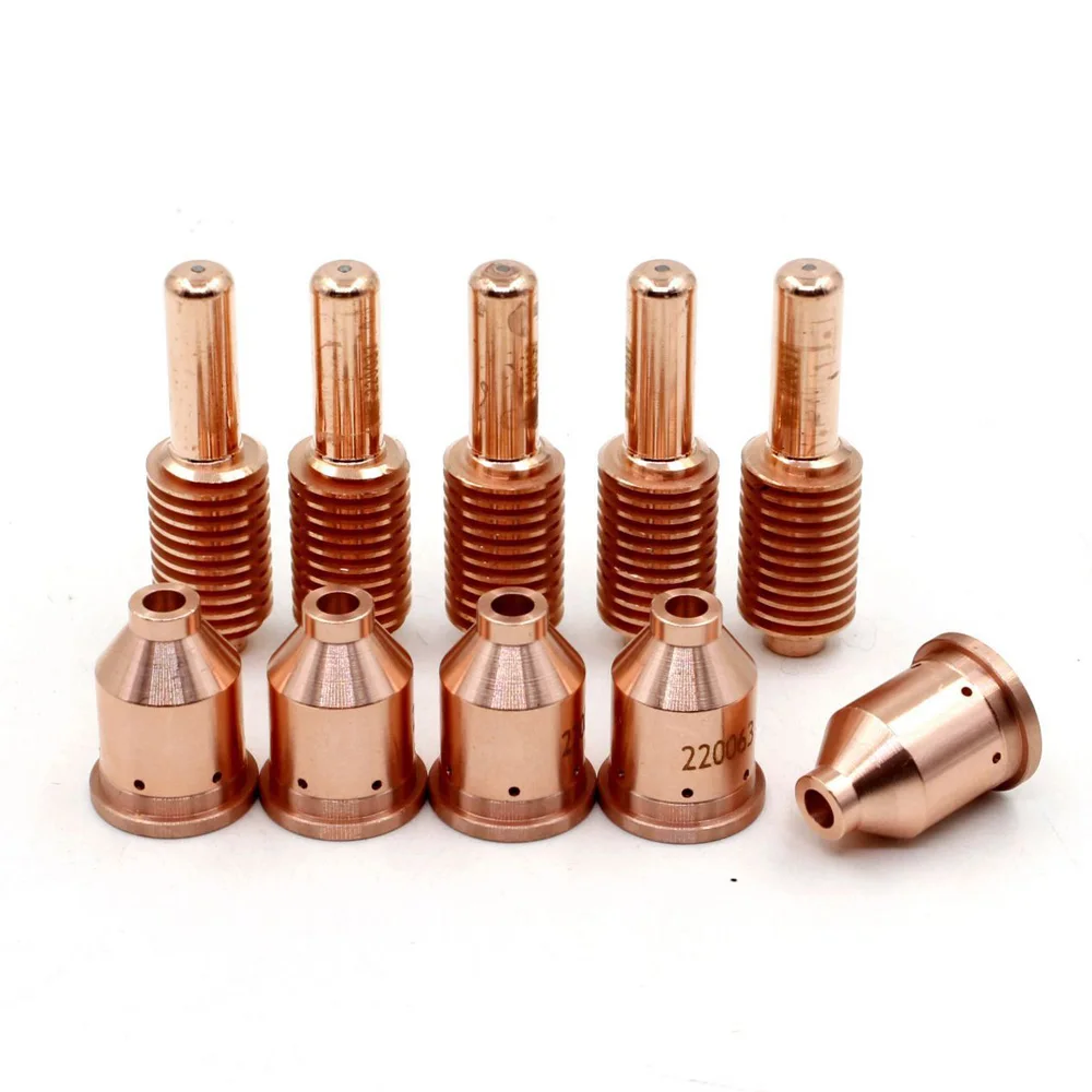 

10* 220037 220063 Electrodes Nozzles Plasma Cutting Torch Replacement For 1650