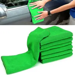 Шт. 10 шт. микрофибра Авто мойка чистящее полотенце мягкий тряпка зеленый
