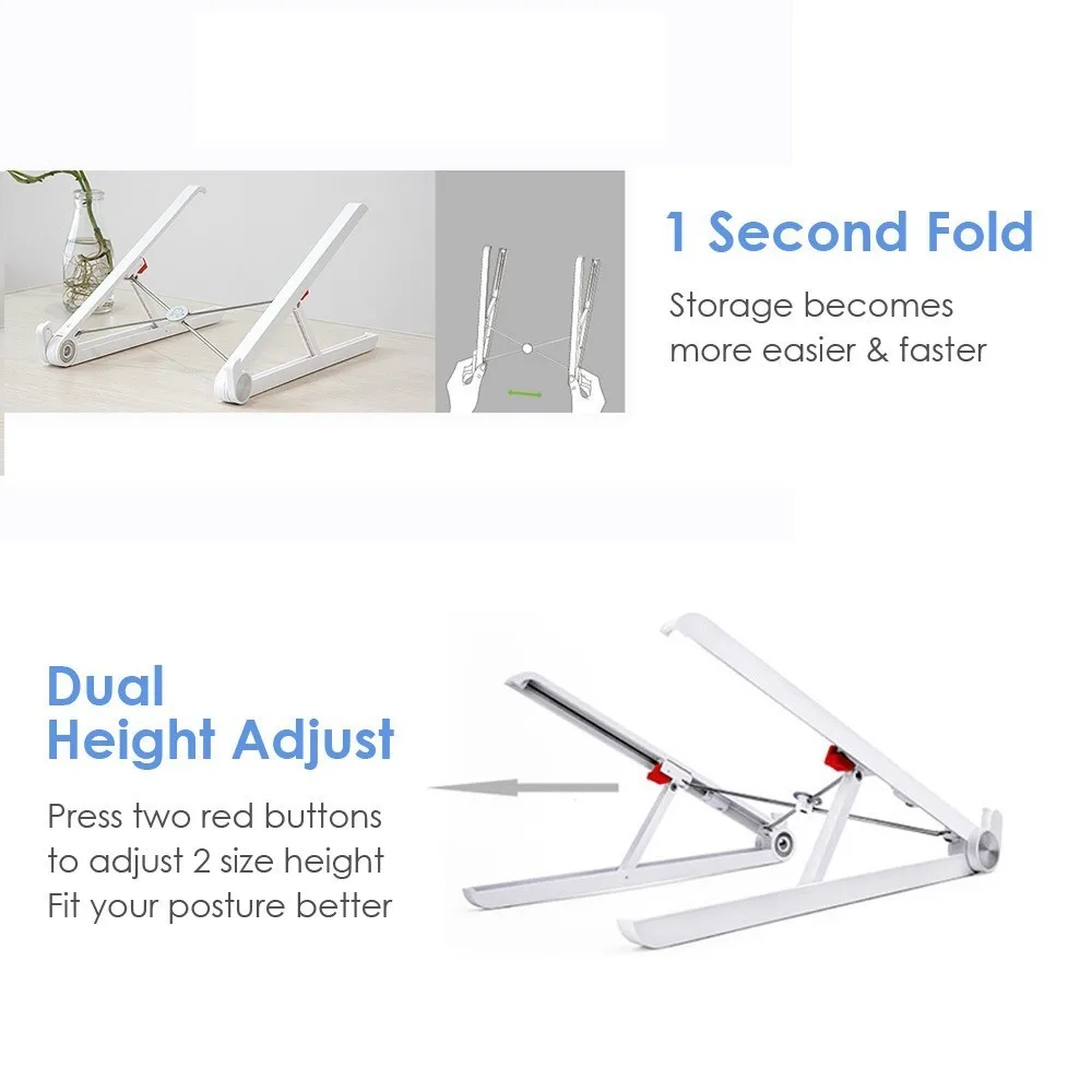  Foldable Laptop Stand Universal Desktop Portable Notebook Holder For 11-15.6 Inch Macbook Air Pro L