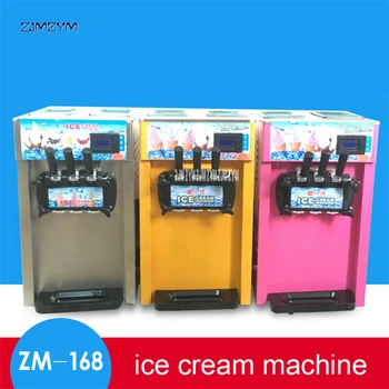 

1PC 3 Flavors Ice Cream Machine Small Soft Ice Cream Maker Desktop Stainless Steel Yogurt Milkshake Machine ZM-168 110V/220V