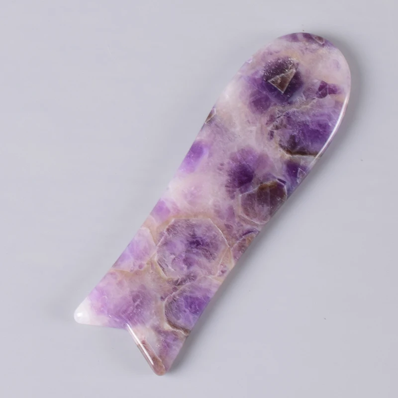 

Amethyst Acupuncture Scraping Tool Gua Sha Natural Stone Massage Tool China Traditional SPA Body Face Healing Health Care