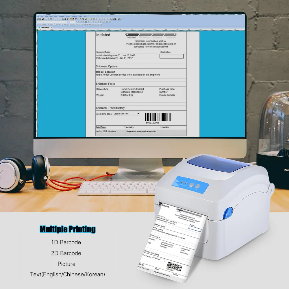 Gprinter طابعة حرارية 1d 2d qr الباركود تسمية عنوان البريد بوليصة سرعة الطباعة 8 بوصة بسرعة 20-118 ملليمتر عرض خارجي مدخل Gprinter طابعة حرارية 1d 2d qr الباركود تسمية عنوان البريد بوليصة سرعة الطباعة 8 بوصة بسرعة 20-118 ملليمتر عرض خارجي مدخل