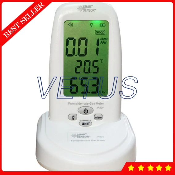 

AR820 Digital Formaldehyde Gas Detector With 0 to 5 PPM Measuring Range Temp Humidity Meter Air Quality Monitor Gas Detector