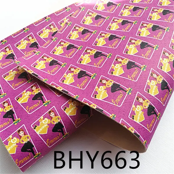 1 шт./7,6*12 дюймов мультфильм лук девушка кожа viny ткань BHY662 - Цвет: BHY663