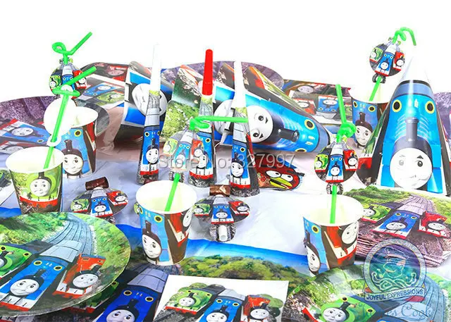Cartoon Thomas And Friends Child Decorating Kids Party Sets Happy